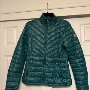 Elegant Teal Puffer Jacket